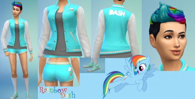 Sims 4 My Little Pony Themed Clothing and Hair by TheUselessMedic at Mod The Sims