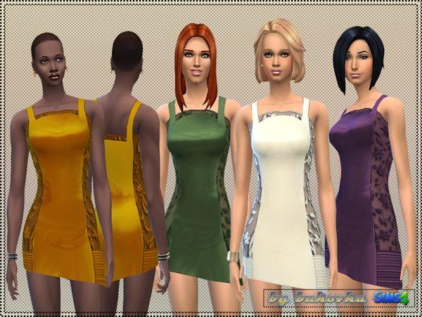 Sims 4 Apron Dress by bukovka at TSR