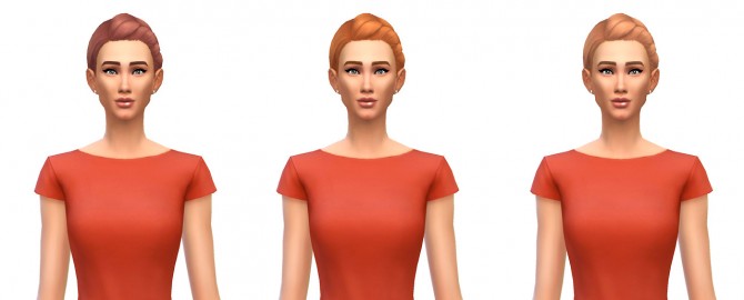 Sims 4 French braided bun 12 recolors at Busted Pixels