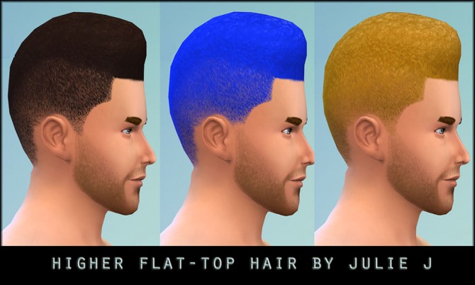 Sims 4 Higher Flattop Hair for Males by Julie J at Mod The Sims