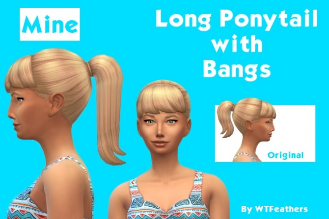 sims 4 hair long ponytail cc