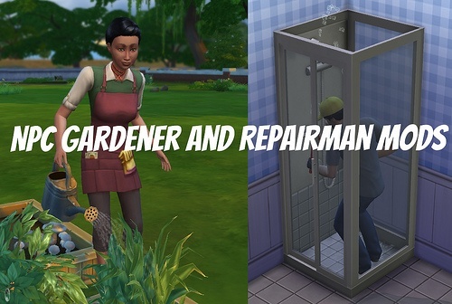 Sims 4 NPC Gardener & Repairman Mods tested at Sims Vip