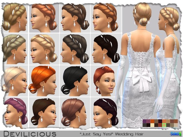 Sims 4 Just Say Yes! Wedding Outfit by Devilicious at TSR