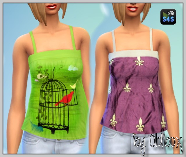 Sims 4 Dress and tops by Oldbox at    select a Sites   