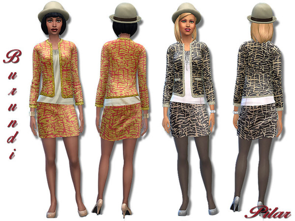 Sims 4 Burundi dress by Pilar at TSR