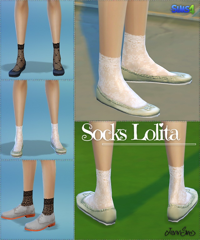 Sims 4 Lolita socks at Jenni Sims