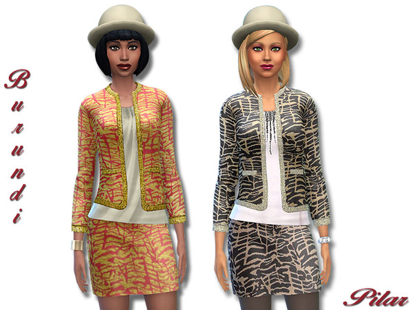 Sims 4 Burundi dress by Pilar at TSR