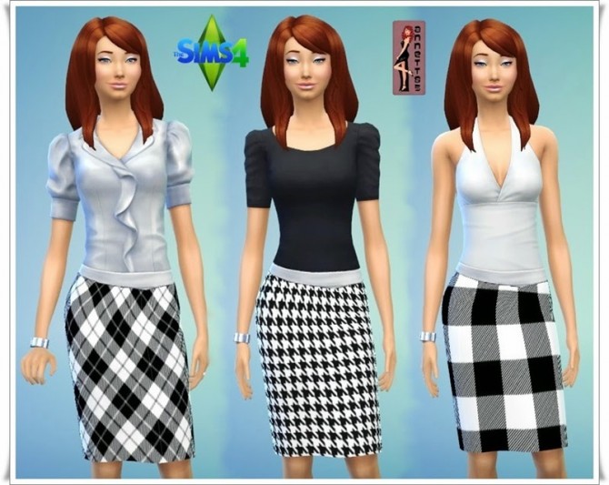 Sims 4 Black & White Skirts at Annett’s Sims 4 Welt
