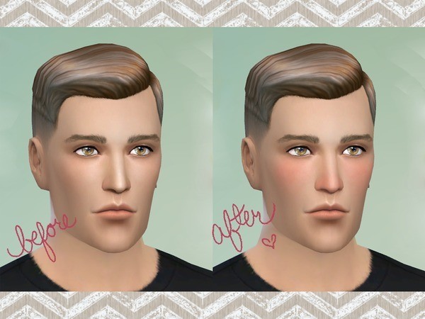 Sims 4 Rosy Cheeks and Nose Overlay by pepstar at TSR