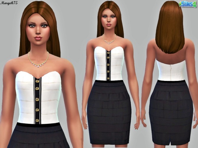 Sims 4 Sleeveless Dress by Margie at Sims Addictions