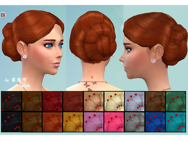 Sims 4 Hair for party by Luluk at TSR