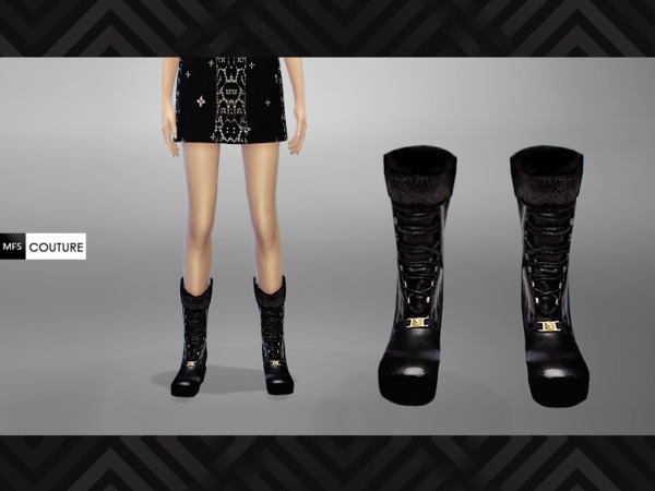 Sims 4 Leather Boots by MissFortune at TSR