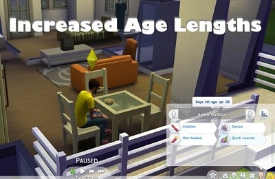 Tweaked Age Lengths by Dark Gaia at Mod The Sims