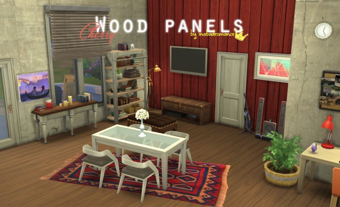 Sims 4 Wood panels at In a bad Romance