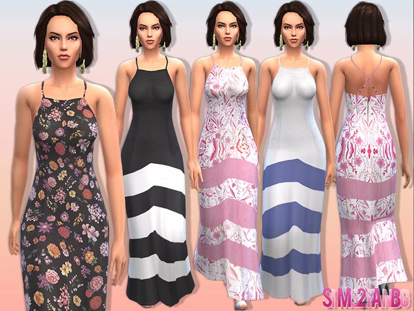 Sims 4 Female maxi dress by sims2fanbg at TSR