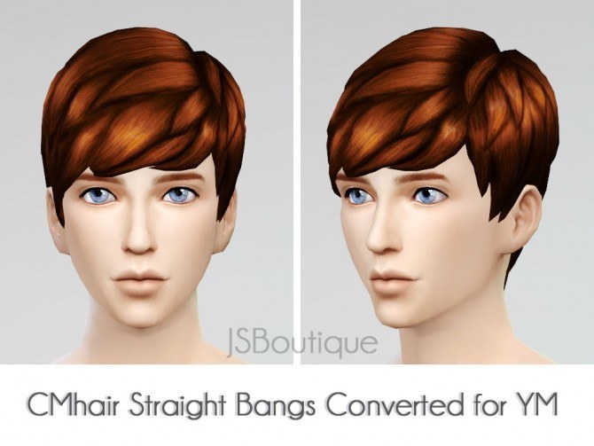 Sims 4 Straight bangs converted for YM at JSBoutique