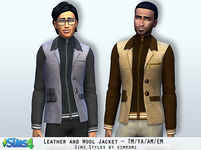 Leather and Wool Jacket by simromi at TSR