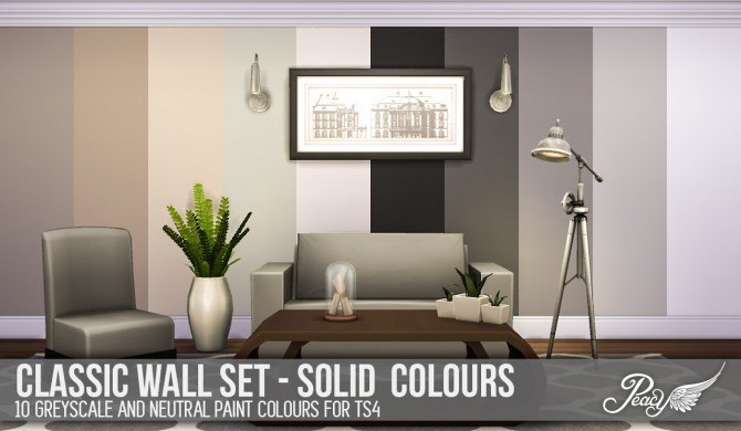 Sims 4 Classic Walls 60 solid colours at Simsational Designs