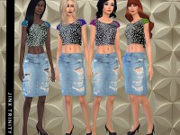 Funky Top and Trashy Skirt by JinxTrinity at TSR
