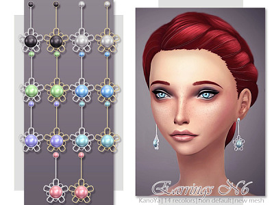 Earrings N6 by KanoYa at TSR » Sims 4 Updates