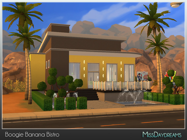 Sims 4 Boogie Banana Bistro by MissDaydreams at TSR