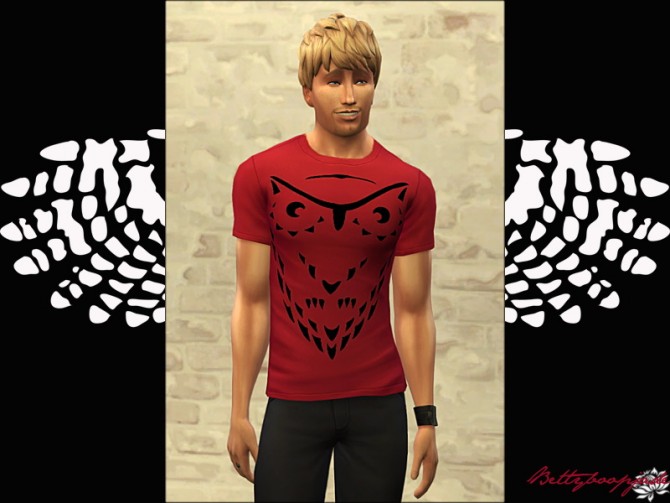 Sims 4 HIBOU TRIBAL shirt by Bettyboopjade at Sims Artists