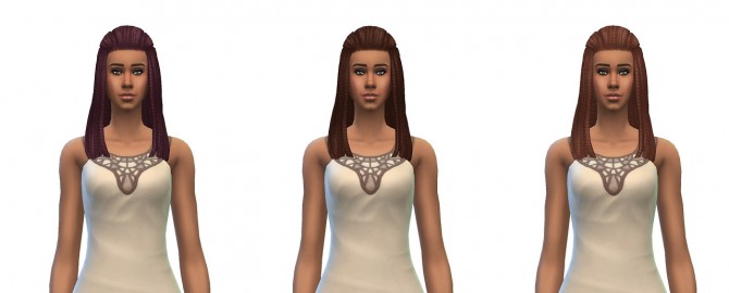 Sims 4 Long Braided hair edit at Busted Pixels
