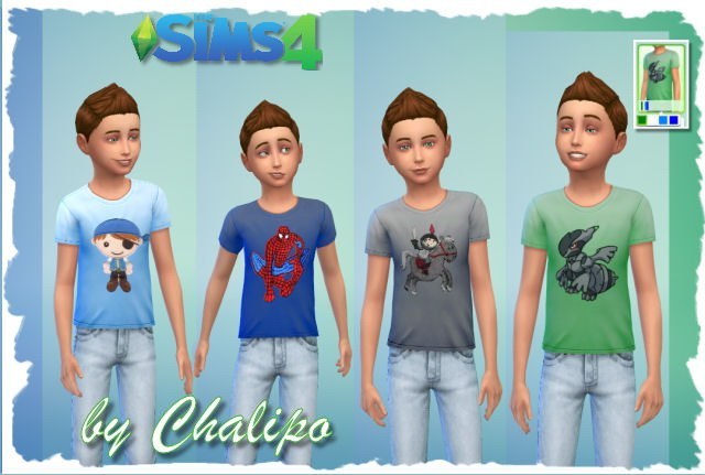 Sims 4 Shirts for Kids by Chalipo at All 4 Sims