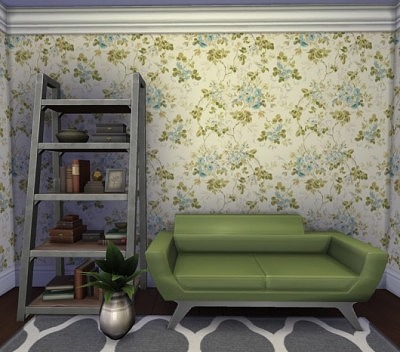 70s Dreamy Teen Floral Wallpapers at Plum’s Sims