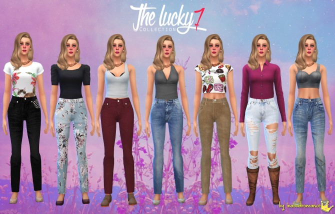 Sims 4 7 high waisted jeans at In a bad Romance