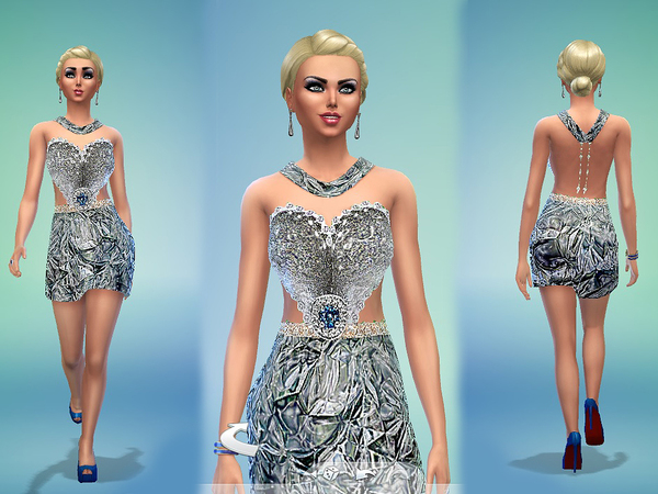 Sims 4 Million Dollars Dress by monopolistic at TSR