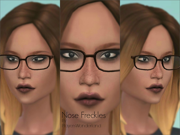Sims 4 Nose Freckles by PlayersWonderland at TSR