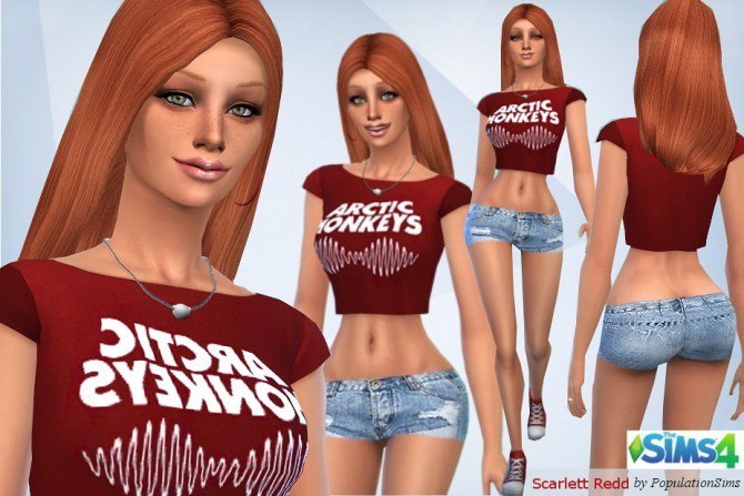 Sims 4 Scarlett Redd by PopulationSims at Sims 4 Caliente