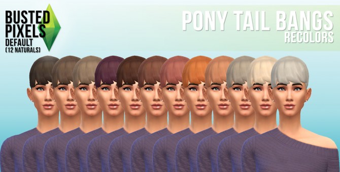 Sims 4 Multiple hair recolors for females at Busted Pixels