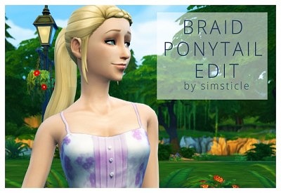 Braid Ponytail Edit at SimSticle
