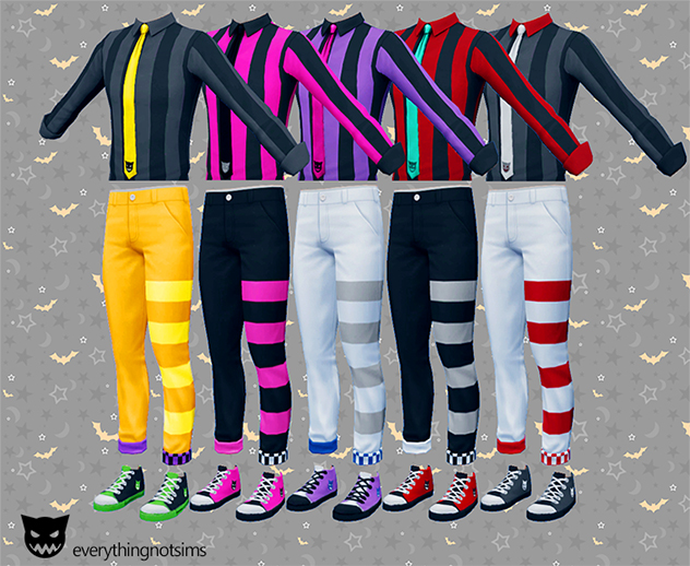 Sims 4 Shirt, pants and shoes at    select a Sites   