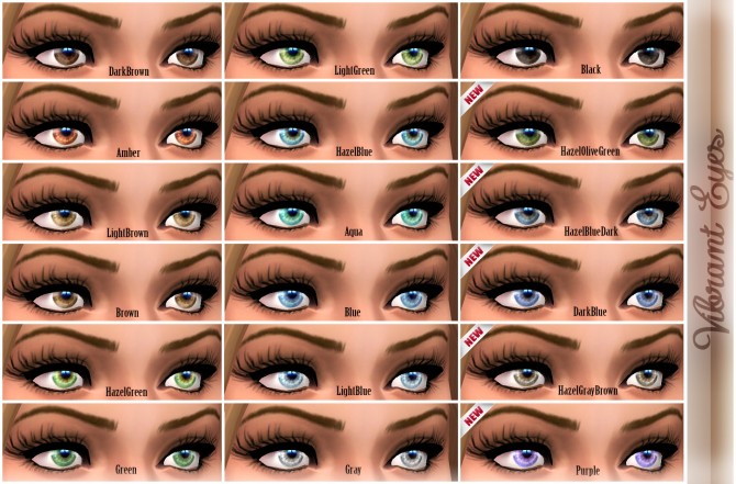 Sims 4 Vibrant Eyes by Shady at Mod The Sims