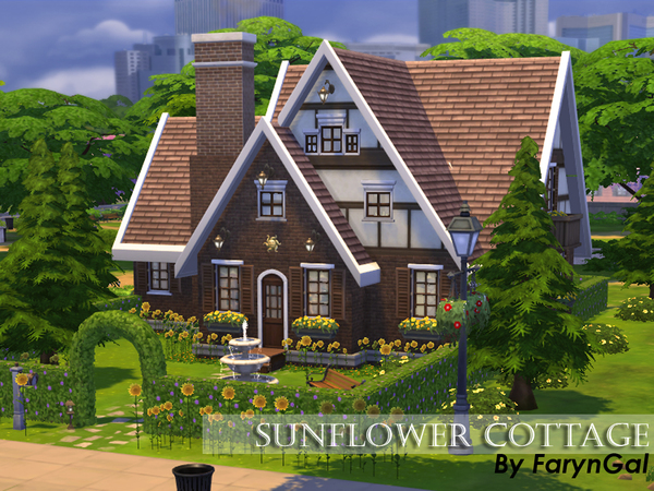 Sims 4 Sunflower Cottage by FarynGal at TSR