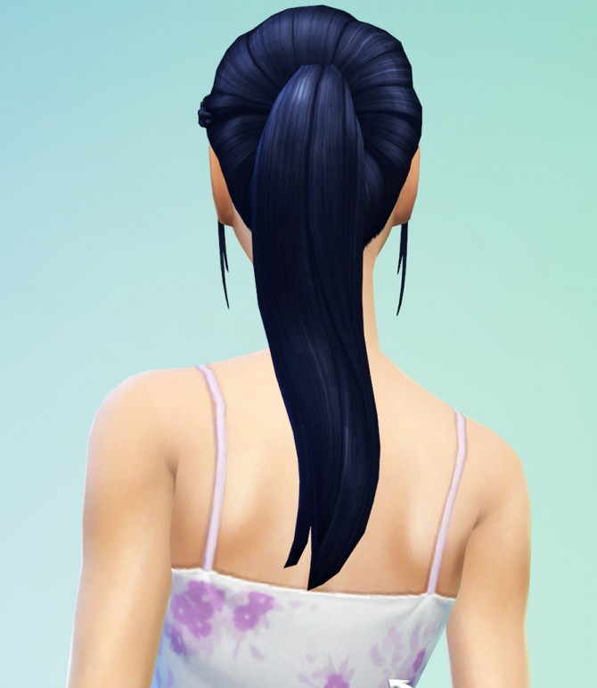Sims 4 Braid Ponytail Edit at SimSticle