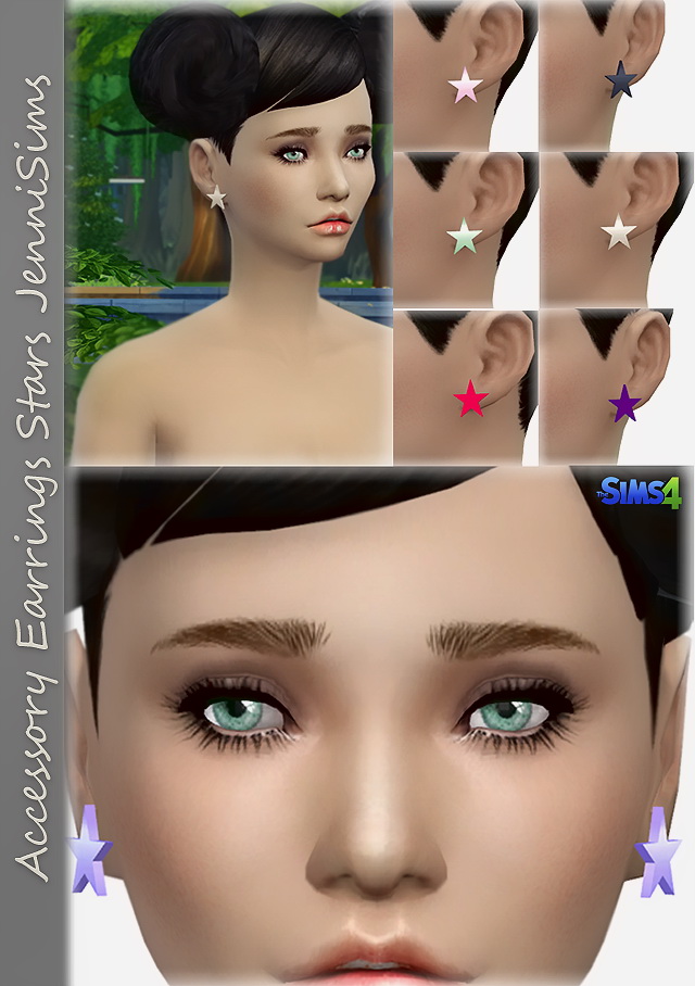 Sims 4 Star Earrings at Jenni Sims