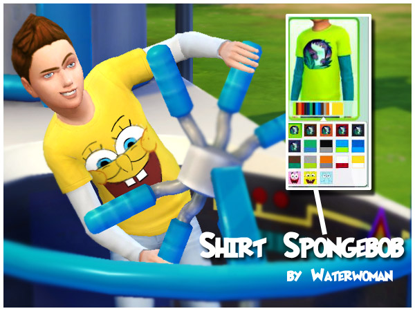 Sims 4 Spongebob Sweatshirts by Waterwoman at Akisima