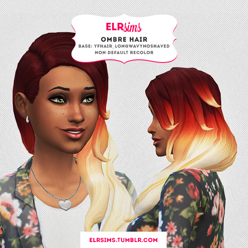 Sims 4 OMBRE HAIR Non default recolor at ELRsims