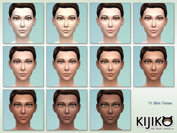 Sims 4 Skin Tones and Default Tuning at Kijiko