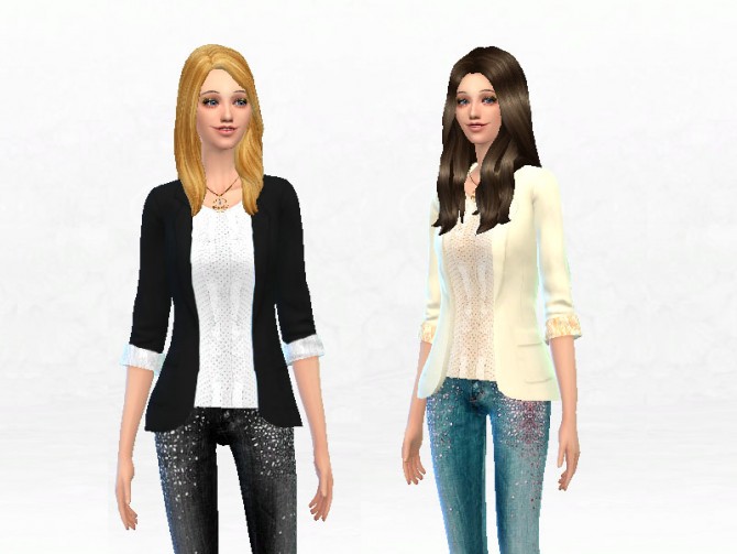 Sims 4 Lace Blazer at Sakura