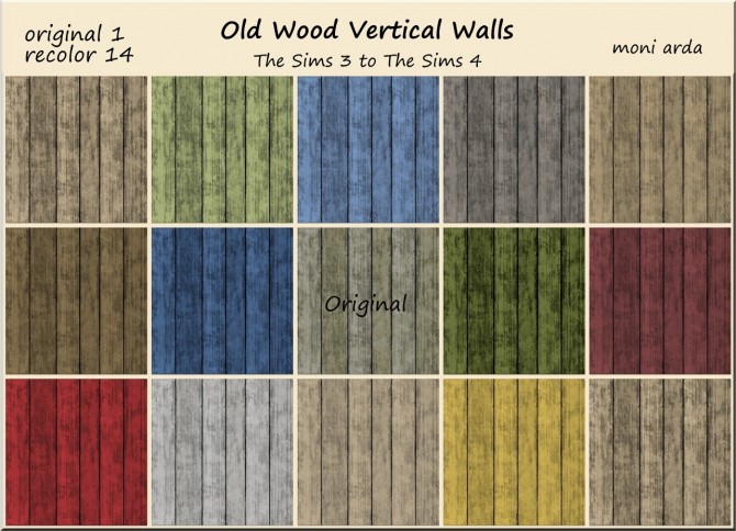 Sims 4 Old Wood Walls TS4 by Moni at ARDA