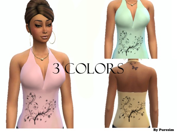 Sims 4 Clothes, tattoos, hairs...by Puresim at TSR