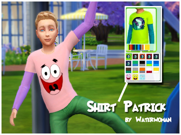 Sims 4 Spongebob Sweatshirts by Waterwoman at Akisima