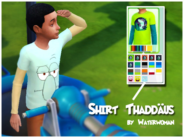 Sims 4 Spongebob Sweatshirts by Waterwoman at Akisima