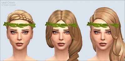 Leaf Crown 4 colors by Vampire aninyosaloh at Mod The Sims