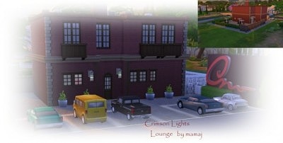 Crimson Lights Lounge by mamaj at Simtech Sims4